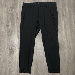 Travis Mathew Pants Men's 35 Black Open To Close Jogger Golf Chino Performance